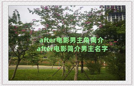 after电影男主角简介 after电影简介男主名字